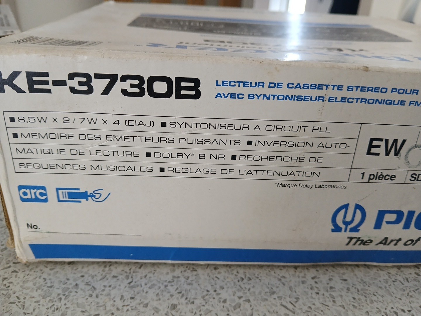 Pioneer KE-3730B Car Radio Stereo Cassette Player Boxed With Manual