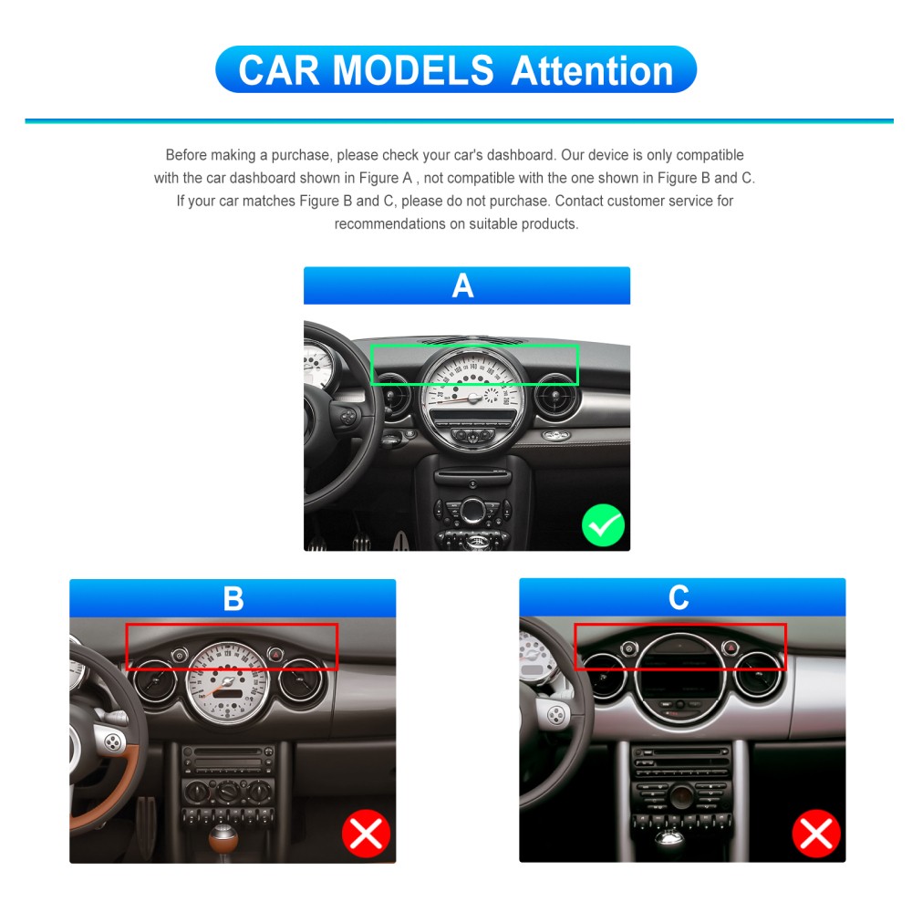 Apple Carplay For BMW Mini Cooper R56 07-14 Android 15 Car Stereo Radio GPS Navi