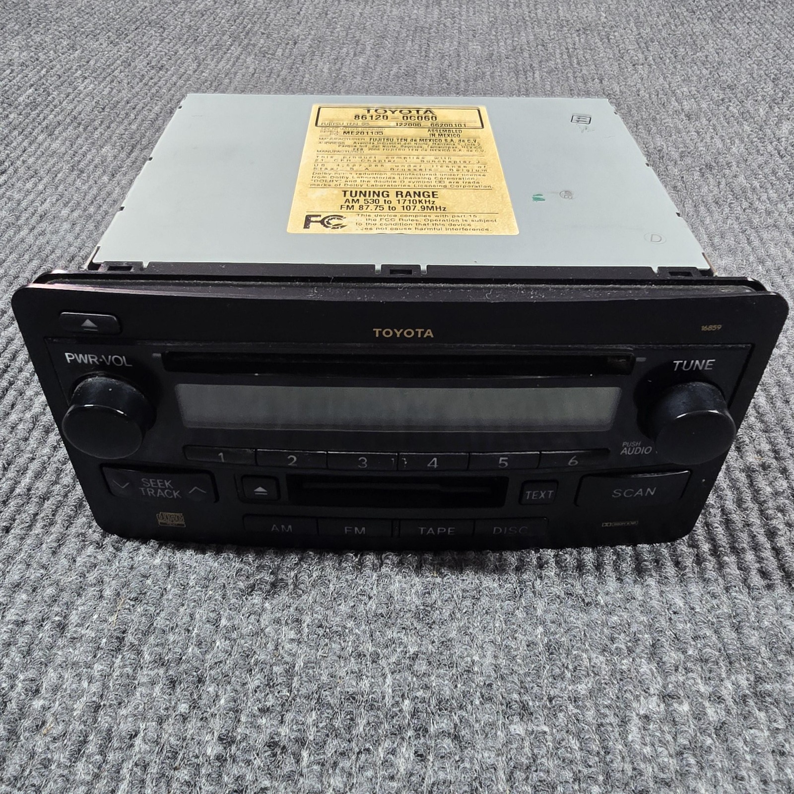 2001-2004 Toyota Tundra Sequoia Audio Radio OEM 86120-0C020 *Not Tested*