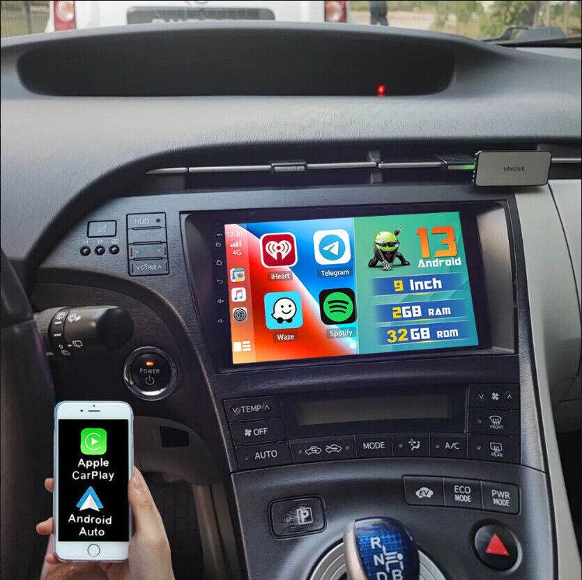 For 2010-2013 Toyota Prius CarPlay Android 13 Car Radio Stereo RDS QLED