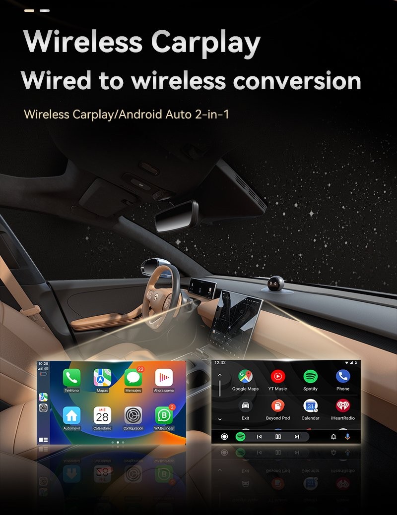 2026 USB Wireless CarPlay Adapter For iPhone Apple Wireless Dongle Plug ＆ Play