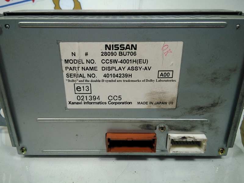 28090BU706 multifunction screen Nissan Almera Tino V10M 2000 46853 723603
