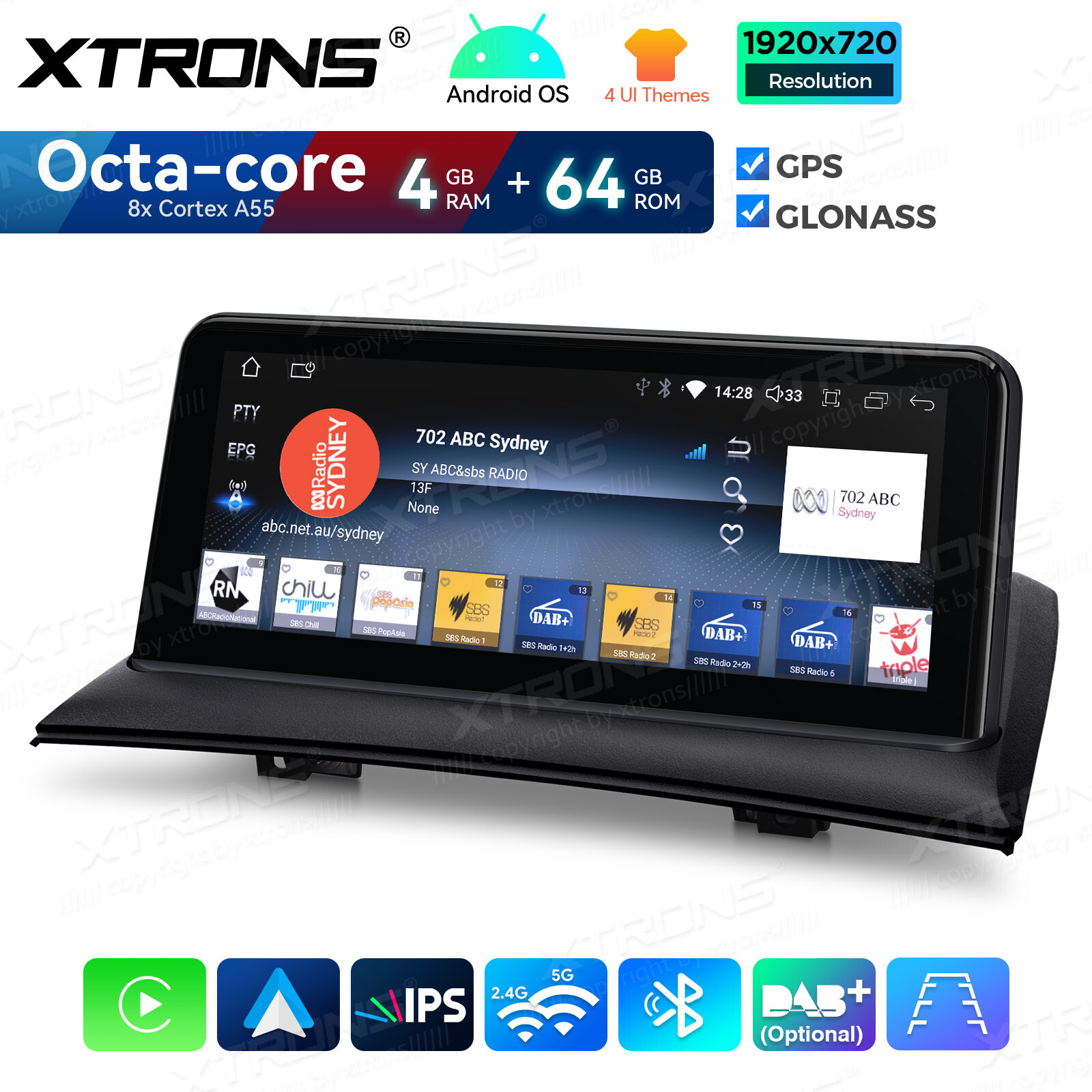 For BMW X3 E83 2004-09 10.25″ Android 14 Car GPS Nav Stereo 8Core 4+64GB CarPlay