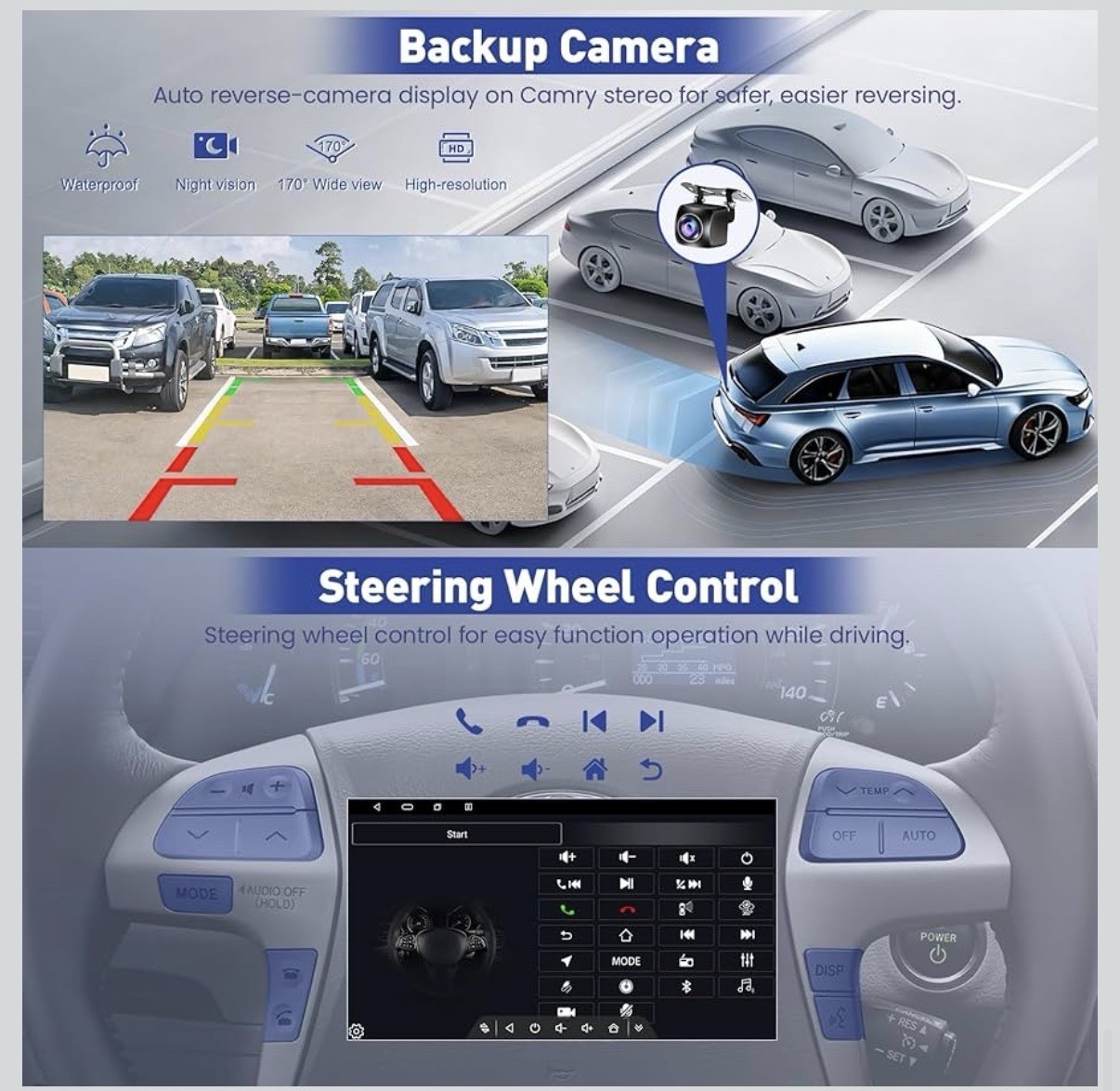 Carplay Radio for Toyota Camry 2006-2012 Android 15 GPS Navi WIFI BT