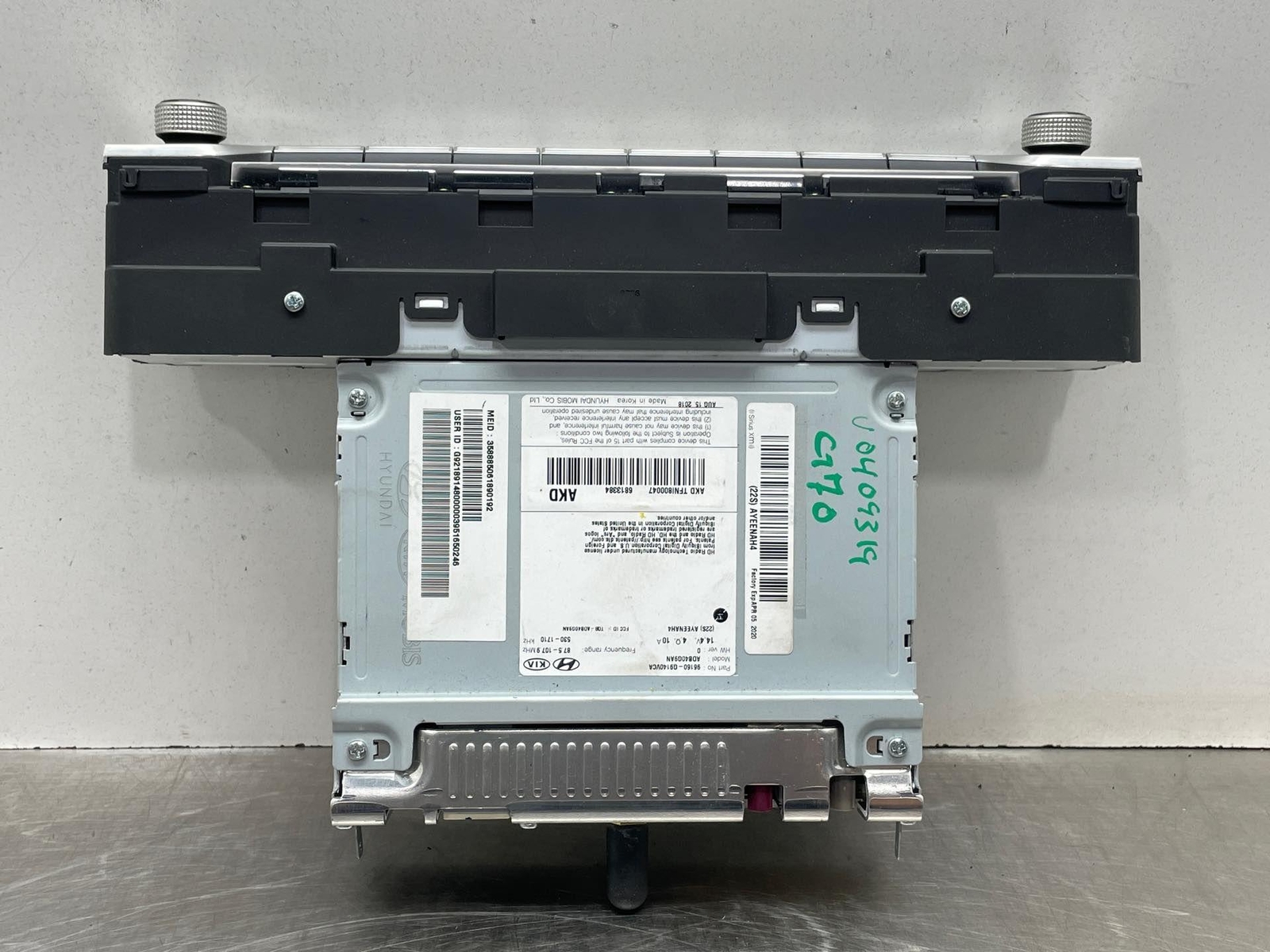 2019 Genesis G70 OEM AM/FM Radio Receiver Navigation Unit 96160-G9140VCA 20 21