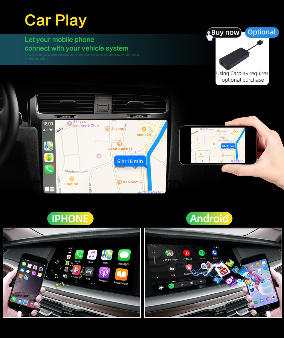 2DIN Car Stereo Car DVD CD Player Double Radio Car Play Head Unit GPS 2GB+32GB