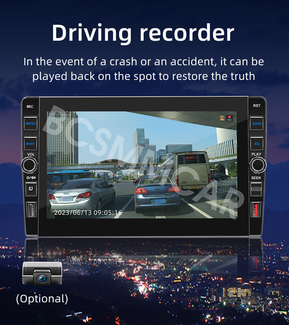 Car Stereo Radio MP5 Player 9in GPS Navigation Android 12 WIFI/FM/USB Head Unit