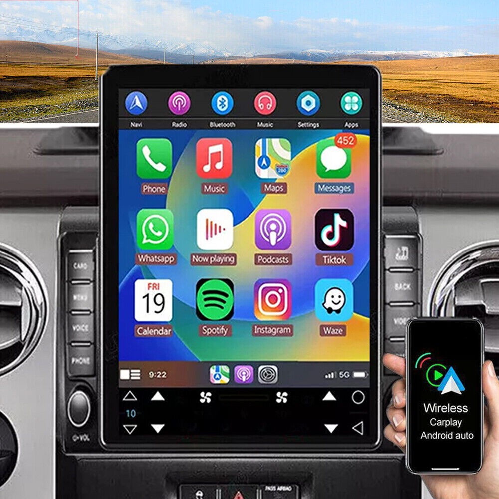 Android 13 Wifi Carplay GPS Stereo Radio Head Unit For Ford F-150 F150 2009-2014
