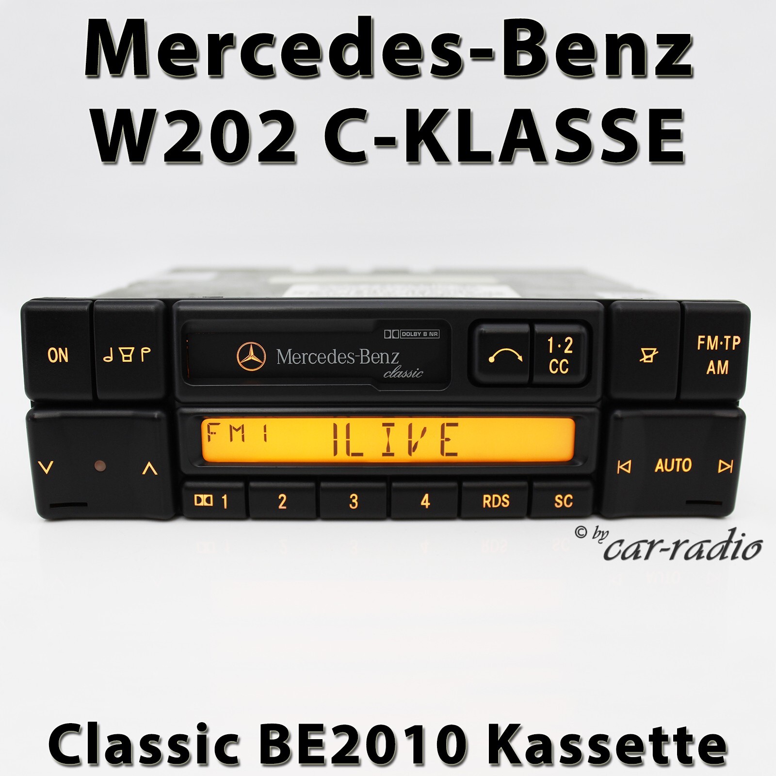 Genuine Mercedes W202 Radio Classic BE2010 Becker Cassette Radio C Class S202