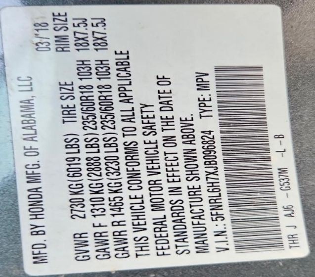 Audio Equipment Radio Receiver EX-L Leather Fits 18-20 ODYSSEY 305348