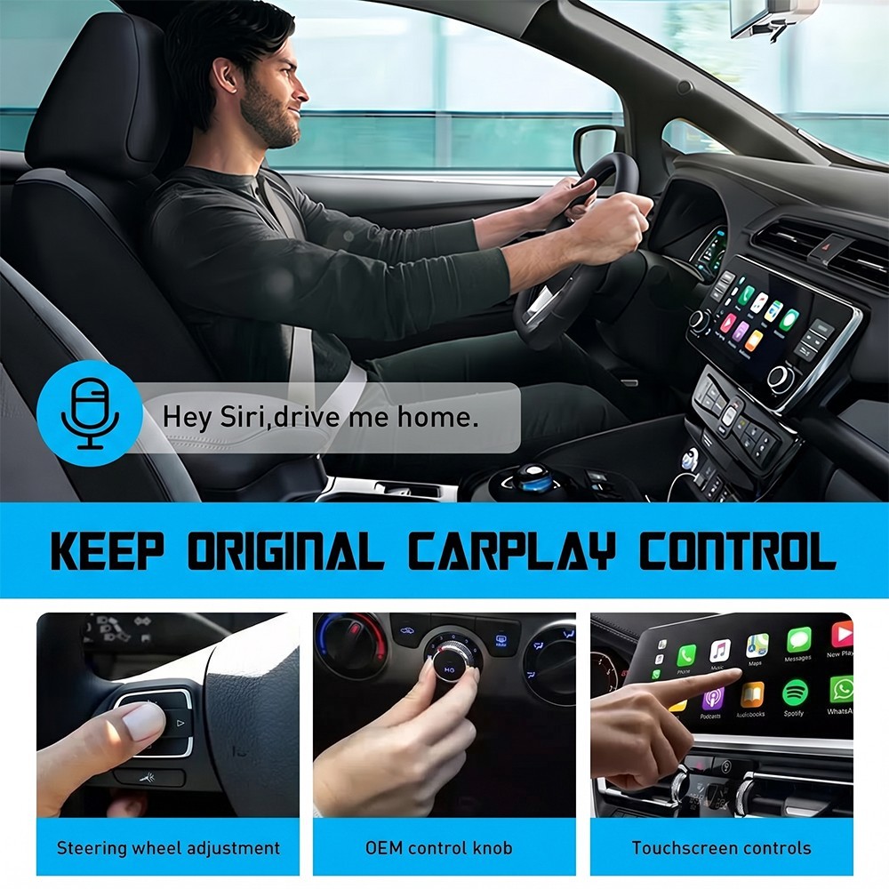 TrolinkTek Wireless CarPlay Adapter Plug&Play Fast Stable Connection for iPhone