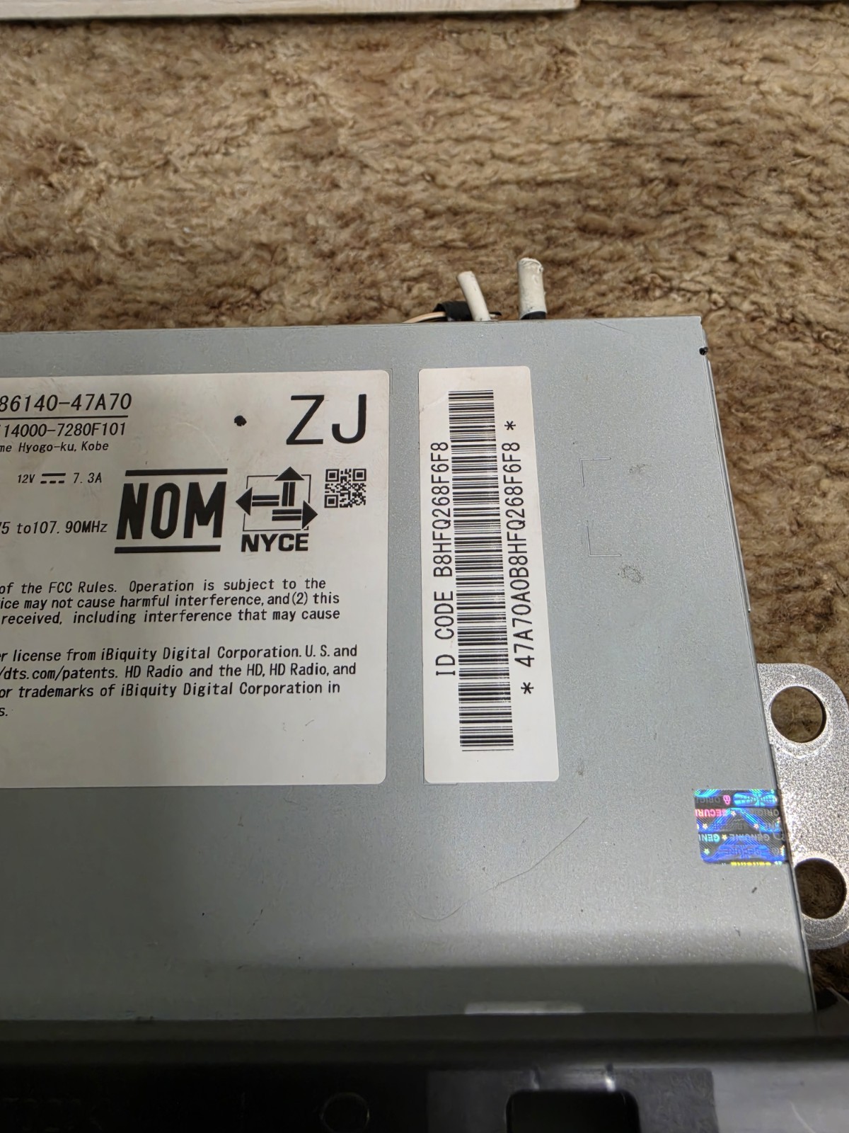 2023-2024 Toyota Prius Radio Receiver & Display Screen – 86140-47A70