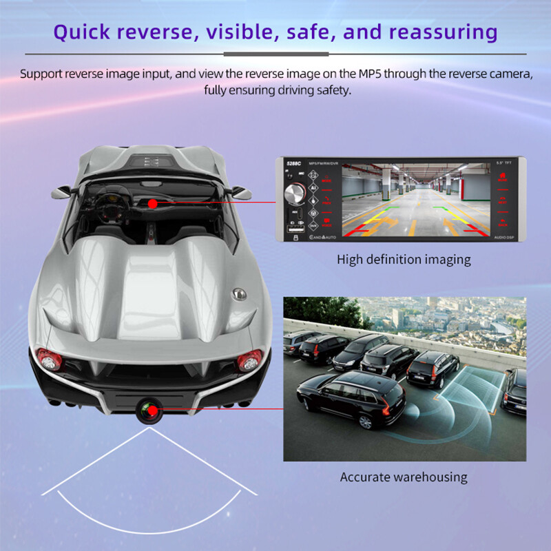 5.5 inch Car Radio 1 Din Bluetooth Andriod Auto wince Carplay IPS Touchscreen FM