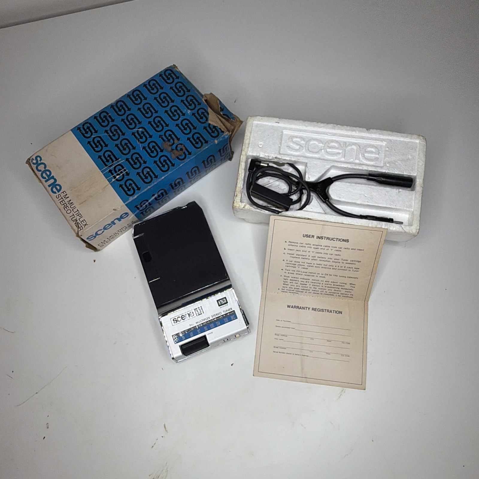 Scene by Goodway RY-865 FM Multiplex Stereo Tuner – Original Box & Instructions