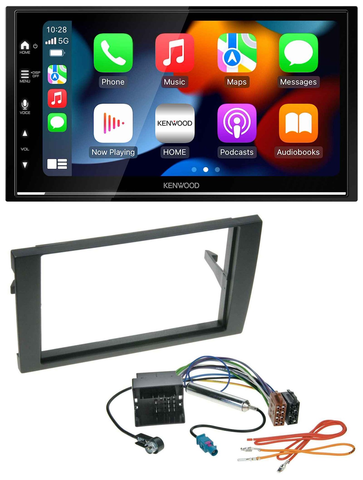 Kenwood DAB USB Bluetooth 2DIN MP3 Car Stereo for Audi A4 01-08 B6 B7 Quadlock