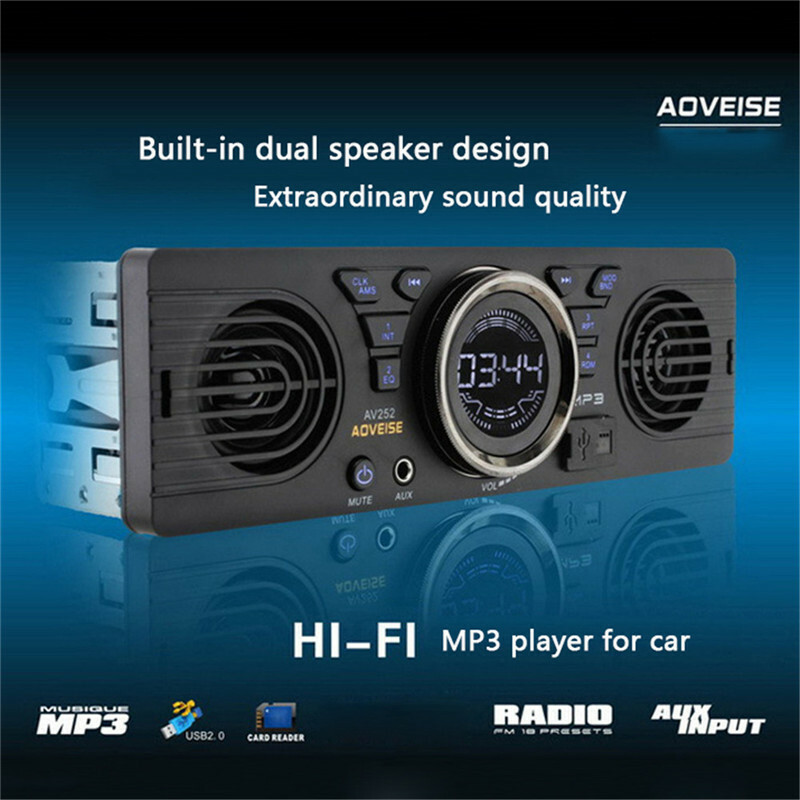1Din Car Radio Bluetooth Stereo Head Unit Player MP3/USB/TF/AUX-IN/FM In-dash