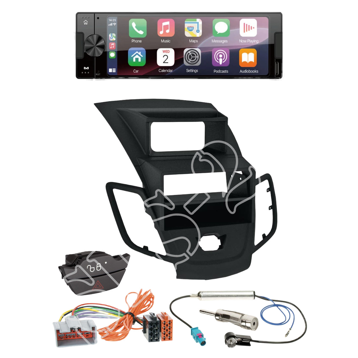 Ampire CPR60 Radio DAB + Bluetooth with installation kit for Ford Fiesta (JA8)