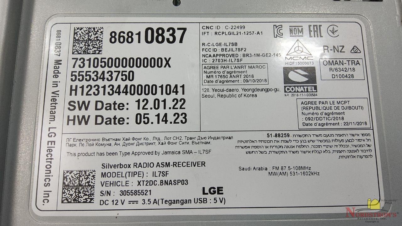 2024 Chevy Equinox RECEIVER,86810837
