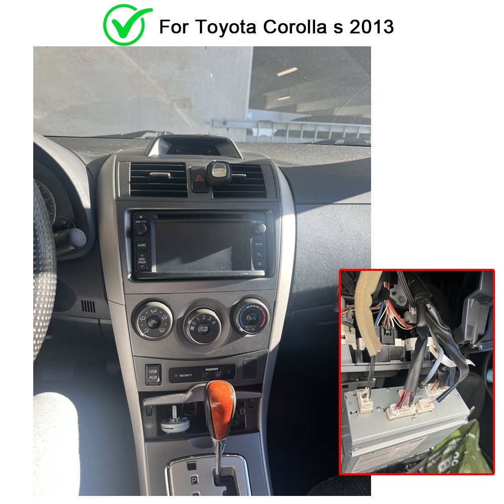 2+64G For Toyota Corolla 2007-2013 Carplay Android15 Car Stereo FM/RDS Navi 9″