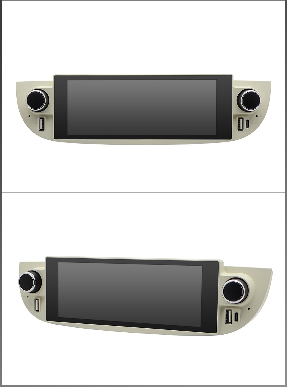 Car Radio Type-c For Fiat 500 2007 to 2015 Wireless CarPlay Android Auto GPS