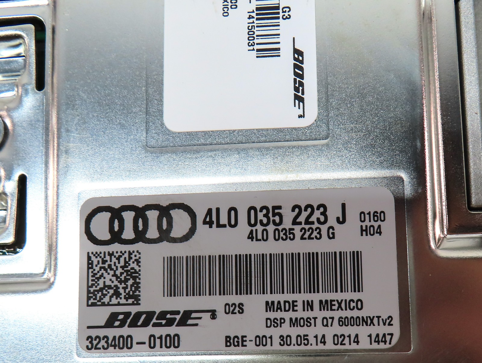 2013-2015 AUDI Q7 (4L) RADIO STEREO BOSE AUDIO AMP AMPLIFIER (OPTION 8RY)