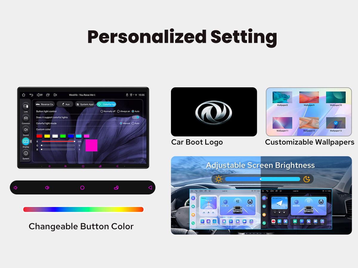 JOYING 15.1″ Universal 1 DIN Qualcomm Snapdragon 6125 Android 12 Car Radio 128GB