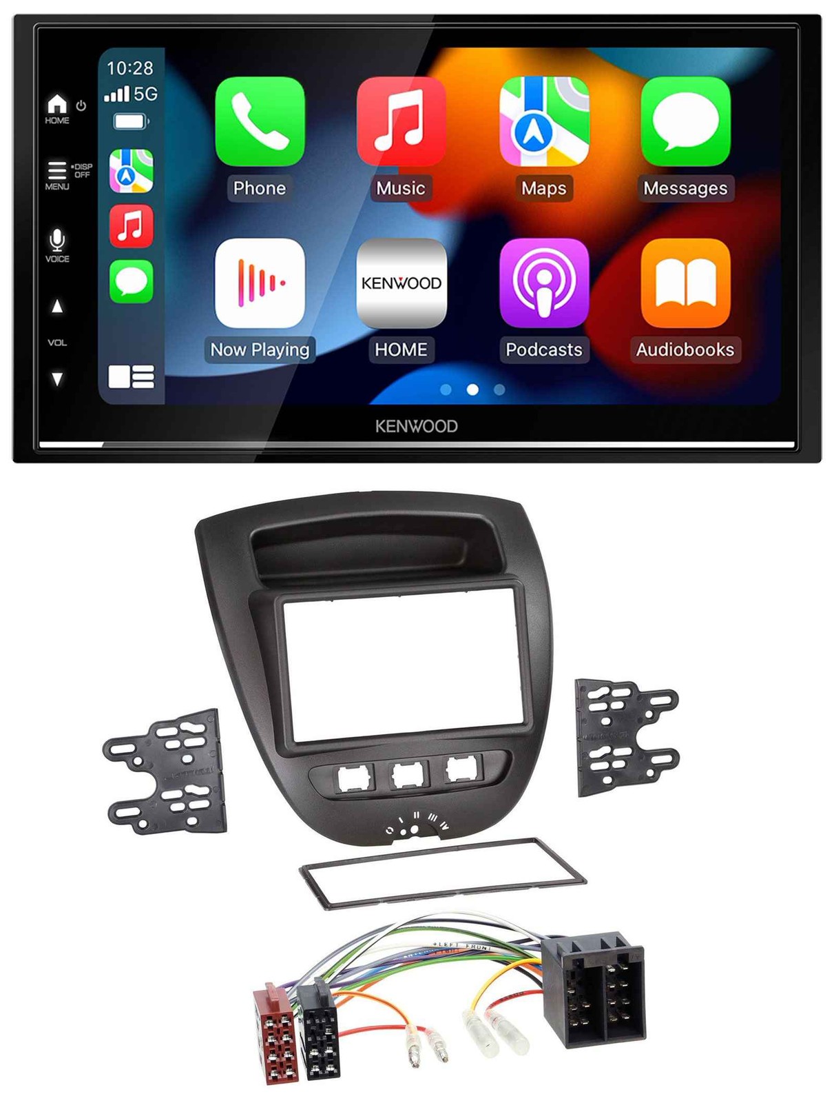 Kenwood DAB USB Bluetooth 2DIN MP3 Car Stereo for Citroen C1 Toyota Aygo Peugeot