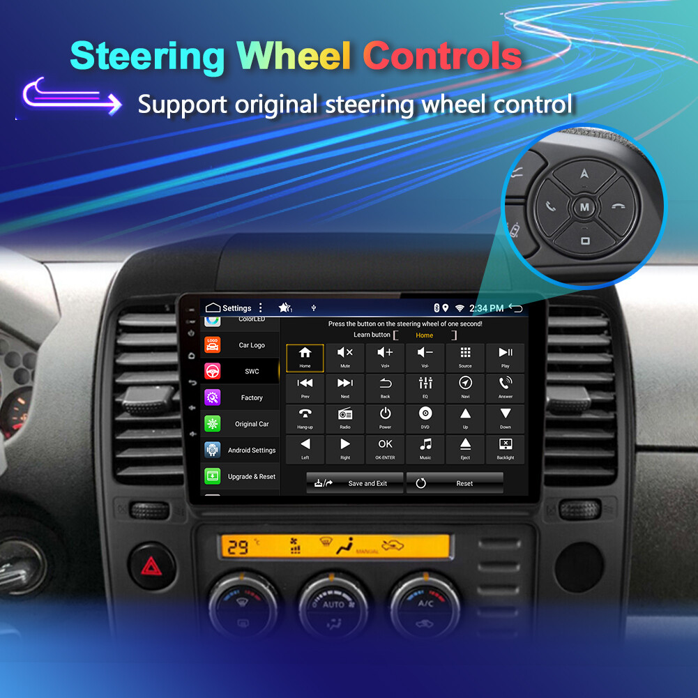 For Nissan Navara 2006-2012 Car Stereo Radio Android Auto Carplay GPS Navi 2+32G