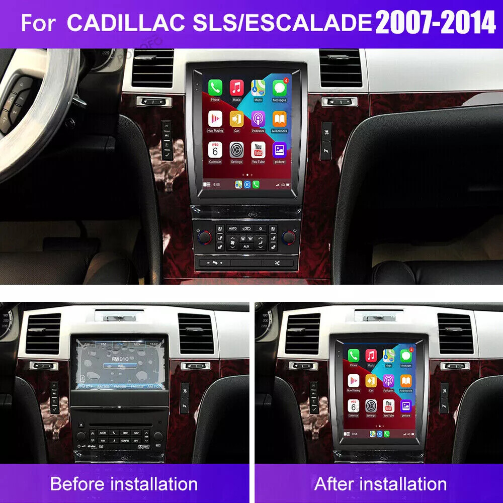 64G CarPlay Car Stereo Radio GPS Navi Android 14 For Cadillac Escalade 2007-2014