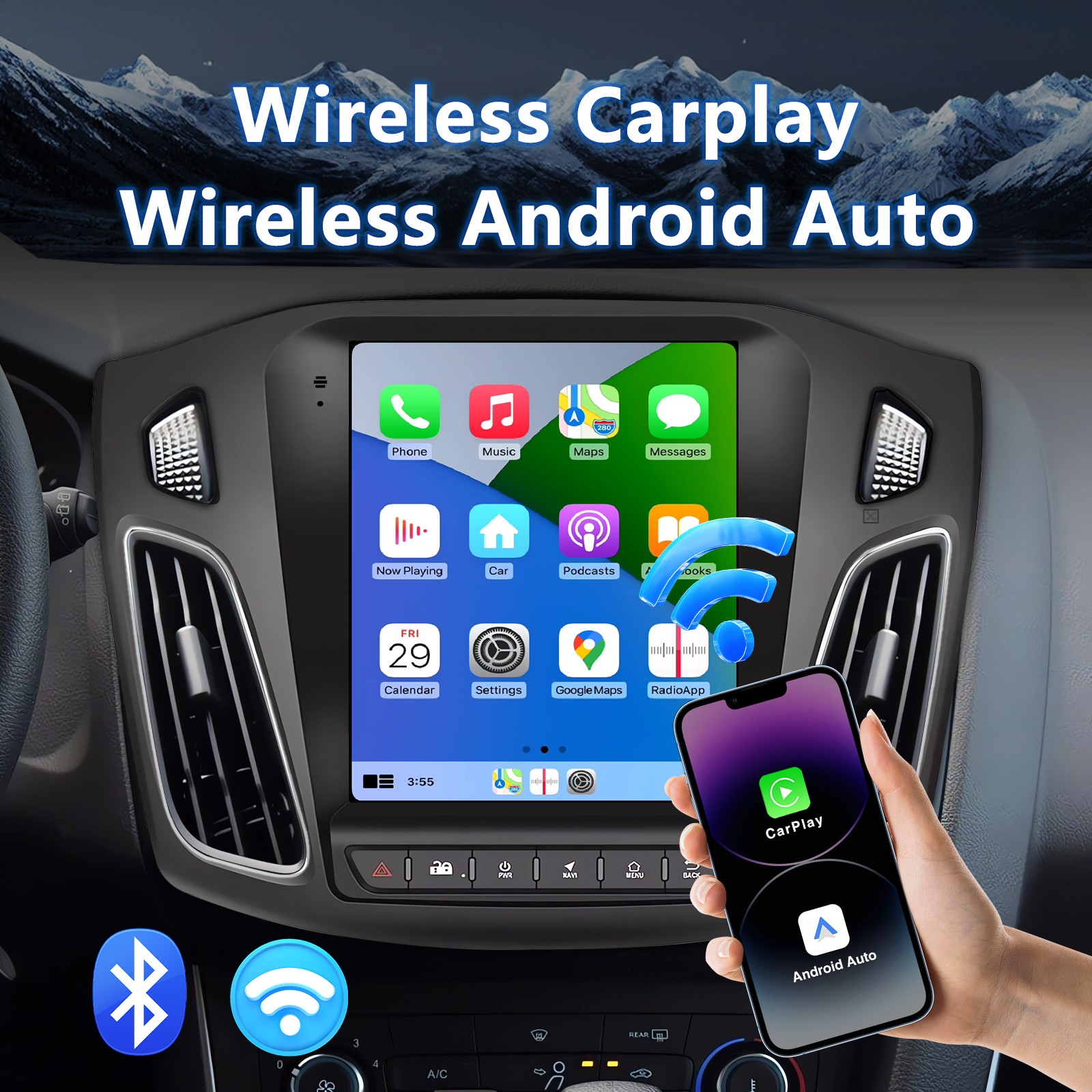 9.7” For 2012-2018 Ford Focus Android 13 Car Stereo Radio 64GB GPS Sat Nav WIF
